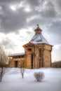Museum of Wooden Architecture, Kolomenskoye. Snowfall